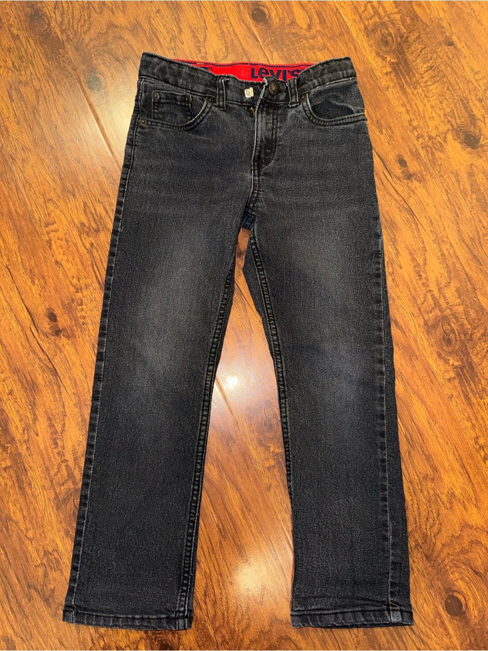 Levi's Boy's Black Straight Jeans
